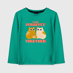 Детский лонгслив We are purrrfect together