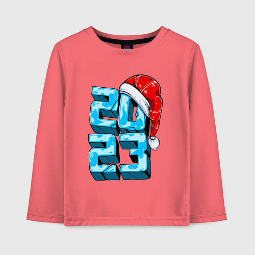 Детский лонгслив Какой сегодня год / Коралловый – фото 1