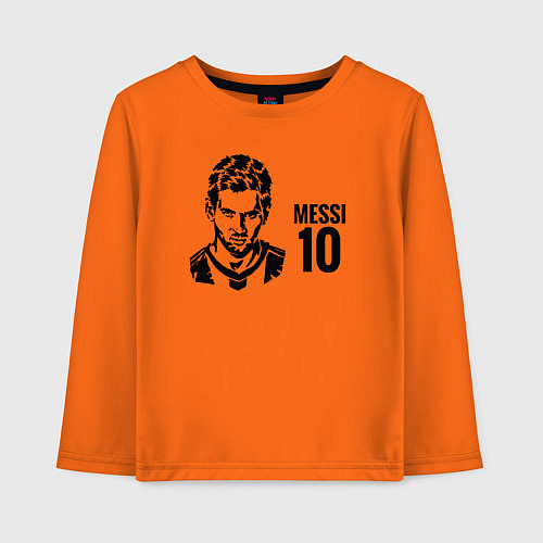 Детский лонгслив Messi 10 / Оранжевый – фото 1