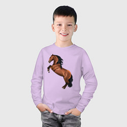 Лонгслив хлопковый детский Лузитано, цвет: лаванда — фото 2