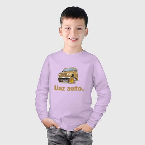 Детский лонгслив УАЗ auto / Лаванда – фото 3