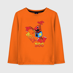 Лонгслив хлопковый детский Boxy Boo, цвет: оранжевый