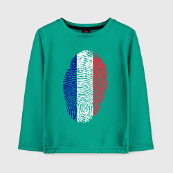 Лонгслив хлопковый детский Отпечаток Франции, цвет: зеленый