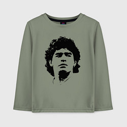 Лонгслив хлопковый детский Face Maradona, цвет: авокадо