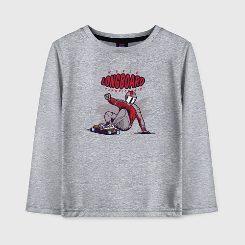 Детский лонгслив Longboard / Меланж – фото 1