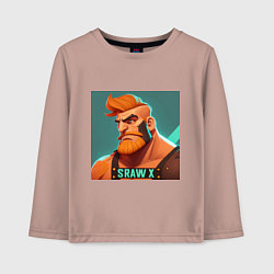 Лонгслив хлопковый детский Рыжий хулиган, цвет: пыльно-розовый