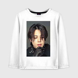 Лонгслив хлопковый детский Handsome Jimin, цвет: белый