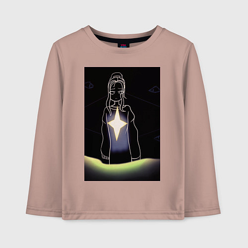 Детский лонгслив Что же с ним? / Пыльно-розовый – фото 1