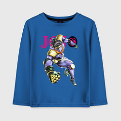 Лонгслив хлопковый детский Star Platinum stand of Jotaro Kujo - Jojo, цвет: синий