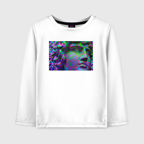 Детский лонгслив Голова Давида / Белый – фото 1