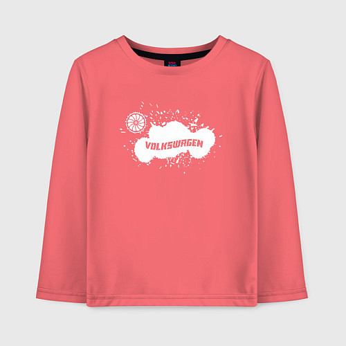 Детский лонгслив Volkswagen арт / Коралловый – фото 1