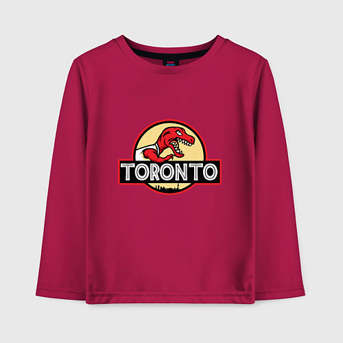 Детский лонгслив Toronto dinosaur / Маджента – фото 1