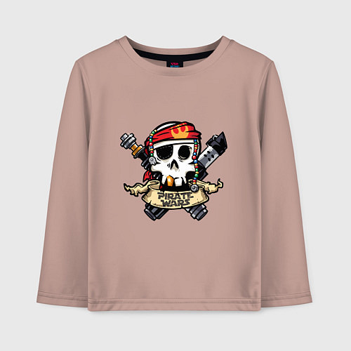Детский лонгслив Пиратские воины / Пыльно-розовый – фото 1