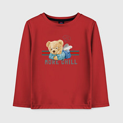 Лонгслив хлопковый детский More chill, цвет: красный