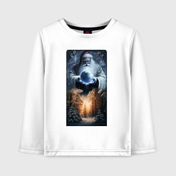 Лонгслив хлопковый детский Мира вам и добра, цвет: белый