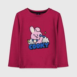 Лонгслив хлопковый детский Cooky BT21 Jungkook, цвет: маджента