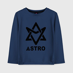 Детский лонгслив Astro black logo