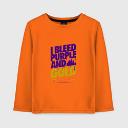 Лонгслив хлопковый детский Lakers nation, цвет: оранжевый