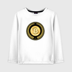 Детский лонгслив Биткоин в оправе