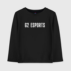 Лонгслив хлопковый детский G2 ESPORTS, цвет: черный