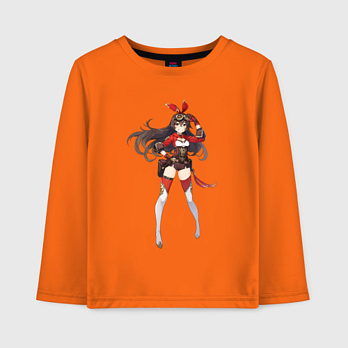 Детский лонгслив Эмбер из Genshin Impact / Оранжевый – фото 1
