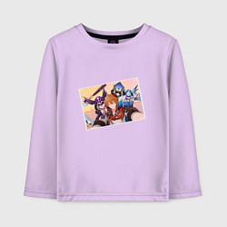 Лонгслив хлопковый детский Тарталья из Genshin Impact, цвет: лаванда