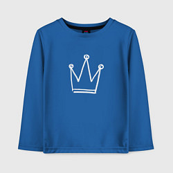Лонгслив хлопковый детский Белая корона, цвет: синий