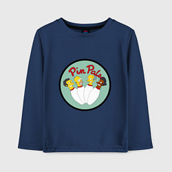 Лонгслив хлопковый детский Simpsons bowling, цвет: тёмно-синий