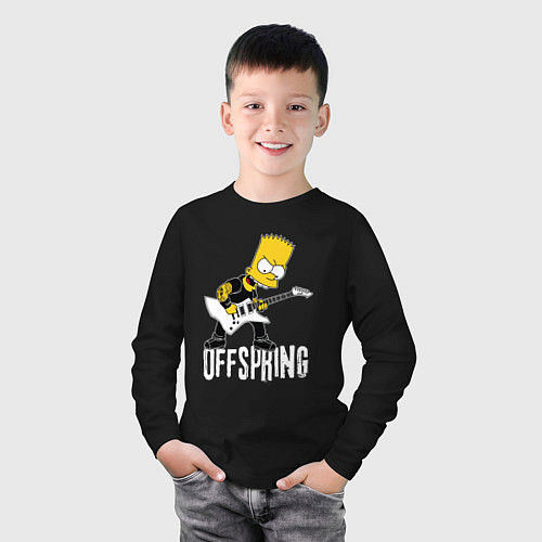 Детский лонгслив Offspring Барт Симпсон рокер / Черный – фото 3