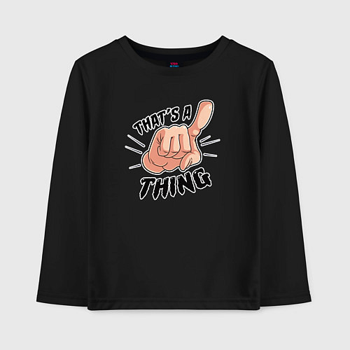 Детский лонгслив Thing / Черный – фото 1