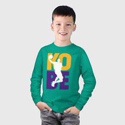 Лонгслив хлопковый детский Kobe fly, цвет: зеленый — фото 2