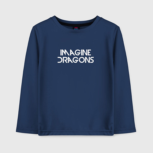 Детский лонгслив Imagine Dragons Radioactive текст песни / Тёмно-синий – фото 1