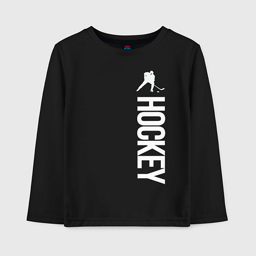 Детский лонгслив Hockey / Черный – фото 1