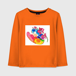 Детский лонгслив Палитра с цветком Орхидея