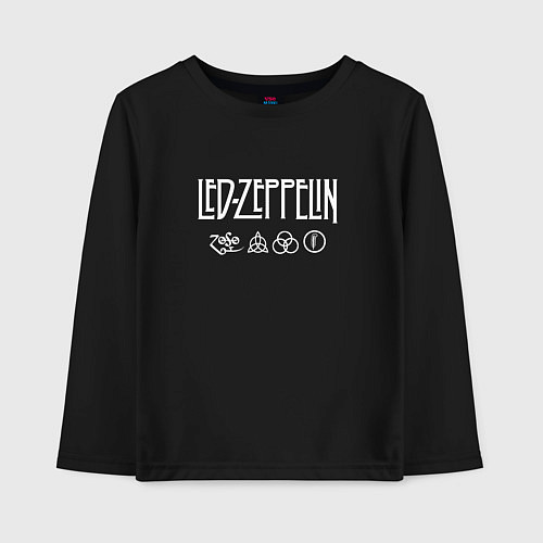 Детский лонгслив Led Zeppelin Black dog / Черный – фото 1