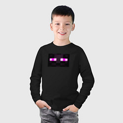 Лонгслив хлопковый детский Ender Clothes, цвет: черный — фото 2