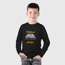 Лонгслив хлопковый детский Ретро маслкар Chevrolet Camaro, цвет: черный — фото 2