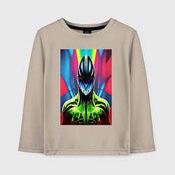Детский лонгслив Alien - neural network - neon