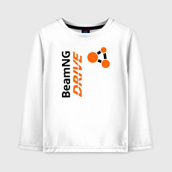 Лонгслив хлопковый детский BeamNG drive, цвет: белый