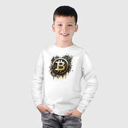 Лонгслив хлопковый детский Bitcoin BTC, цвет: белый — фото 2