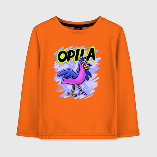 Детский лонгслив Opila Bird / Оранжевый – фото 1