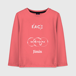 Лонгслив хлопковый детский JIMIN FACE Set Me Free, цвет: коралловый