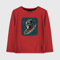 Детский лонгслив Космонавт с метеорами