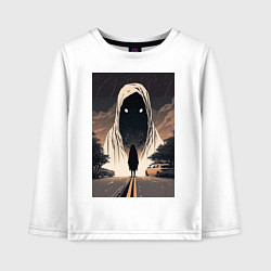 Лонгслив хлопковый детский Токийский призрак, цвет: белый