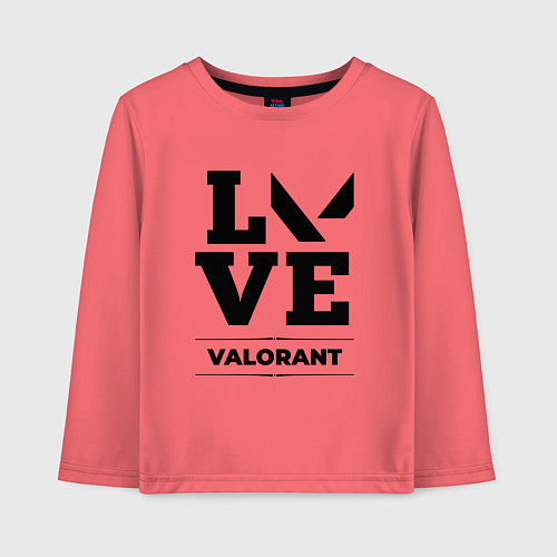 Детский лонгслив Valorant love classic / Коралловый – фото 1