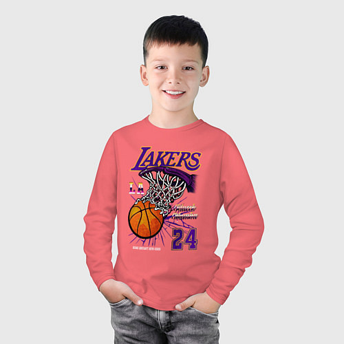 Детский лонгслив LA Lakers Kobe / Коралловый – фото 3