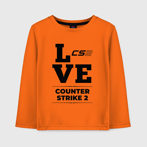 Детский лонгслив Counter Strike 2 love classic / Оранжевый – фото 1