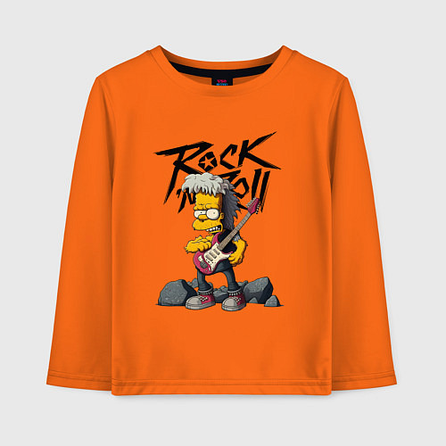 Детский лонгслив Simpsons Rock / Оранжевый – фото 1