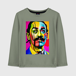 Лонгслив хлопковый детский Salvador Dali, цвет: авокадо