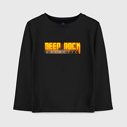 Лонгслив хлопковый детский Deep Rock Galactic logo, цвет: черный